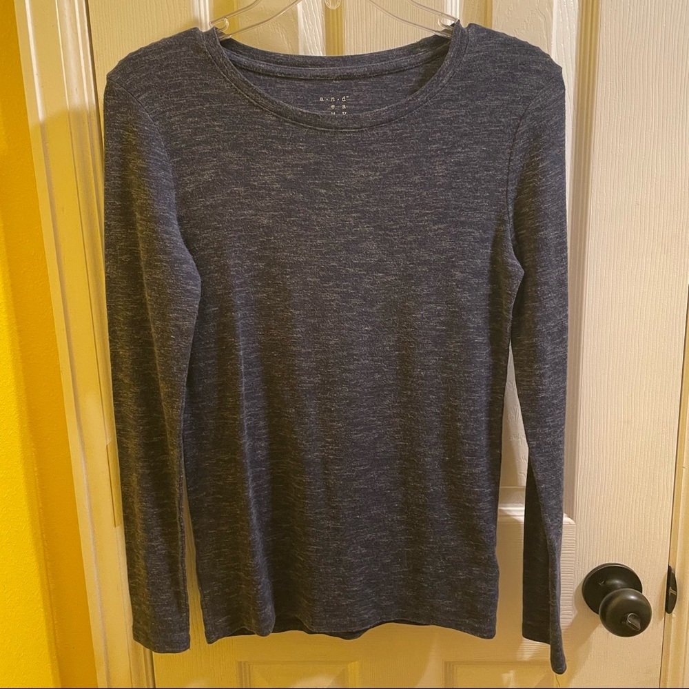 Speckled Long Sleeve Blue Women’s Shirt (S)